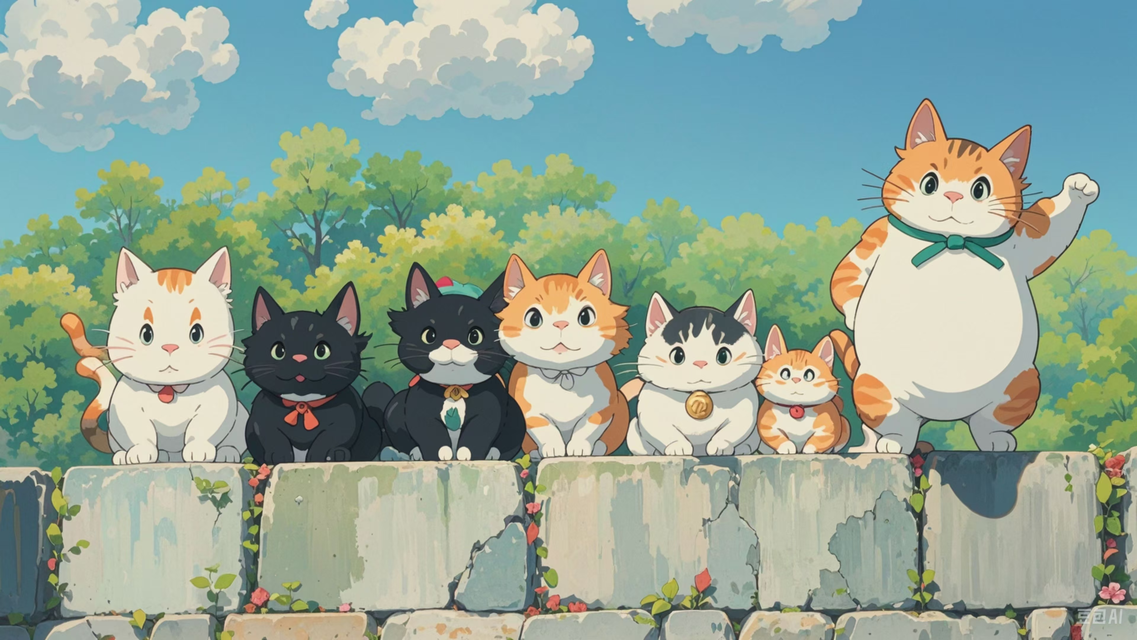 这些猫好漂亮！